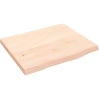Vidaxl Wall Shelf 60X50X4 Cm Untreated Solid Wood Oak