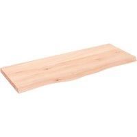 vidaXL Wall Shelf 100x40x(2-4) cm Untreated Solid Wood Oak