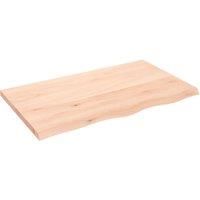 vidaXL Wall Shelf in Natural, Untreated Oak Wood - Handmade Rustic Style Shelf, 100x60x4 cm - Versatile for All Rooms and Furniture Combinations