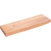 Vidaxl Wall Shelf Light Brown 60X20X4 Cm Treated Solid Wood Oak
