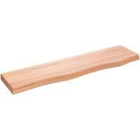 vidaXL Wall Shelf Light Brown 80x20x4 cm Treated Solid Wood Oak