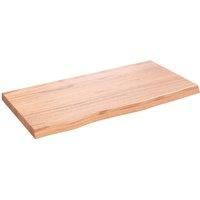Vidaxl Wall Shelf Light Brown 80X40X4 Cm Treated Solid Wood Oak