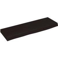 vidaXL Wall Shelf Floating DIY Board Dark Brown Treated Solid Wood Oak