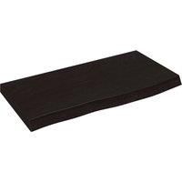 vidaXL Wall Shelf Floating DIY Board Dark Brown Treated Solid Wood Oak