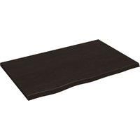 vidaXL Dark Grey Live Edge Wall Shelf - Versatile Solid Oak Wood Shelf - Functional Storage Solution with 32kg Capacity - Handmade Rustic Decor Piece