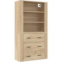 vidaXL Highboard Sonoma Oak Engineered Wood