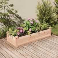 Garden Raised Bed Planter with Liner Plant Flower Bed Solid Wood Pine vidaXL