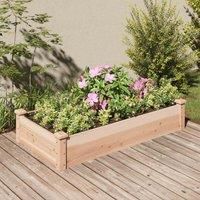 vidaXL Raised Bed with Liner 120x60x25cm Solid Wood Fir