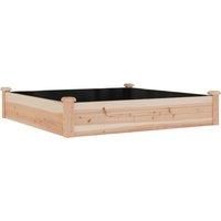 Garden Raised Bed Planter with Liner Plant Flower Bed Solid Wood Pine vidaXL