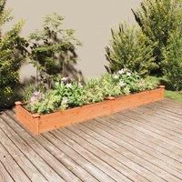 Garden Raised Bed Planter with Liner Plant Flower Bed Solid Wood Pine vidaXL