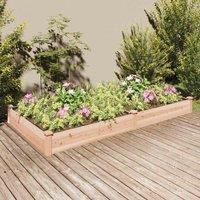 vidaXL Solid Fir Wood Raised Garden Bed with Practical Liner - Spacious, Beautiful and Functional Vegetable and Herb Planter