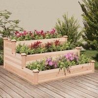 Garden Raised Bed Outdoor Raised Planter Pot Flower Bed Solid Wood Fir vidaXL