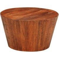 vidaXL Round Coffee Table Side End Sofa Solid Rough Wood Mango