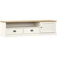 vidaXL TV Cabinet VIGO White 156x40x40 cm Solid Wood Pine