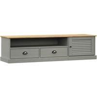 vidaXL TV Cabinet VIGO Grey 156x40x40 cm Solid Wood Pine