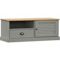 vidaXL TV Cabinet VIGO Grey 106x40x40 cm Solid Wood Pine