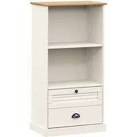 vidaXL Bookcase VIGO White 60x35x114.5 cm Solid Wood Pine