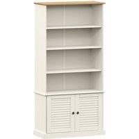 Vidaxl Bookcase Vigo White 85X35X170 Cm Solid Wood Pine