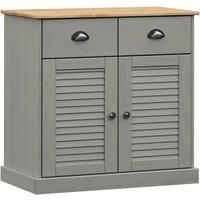 vidaXL Sideboard Storage Side Cabinet with Drawers VIGO Grey Solid Wood Pine
