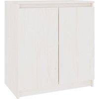 Side Cabinet Bedside Table with Doors Storage Sideboard Solid Wood Pine vidaXL