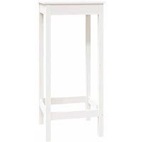 vidaXL Bar Table Dining Room Bistro Pub White Solid Wood Pine