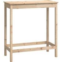 vidaXL Solid Pine Wood Rectangular Bar Table - Rustic Design for Kitchen, Dining Room & Living Room Decor