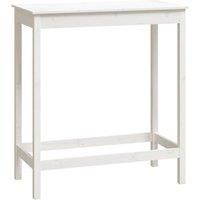 vidaXL Bar Table White 100x50x110 cm Solid Wood Pine