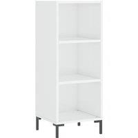 vidaXL Engineered Wood Sideboard - High Gloss White Finish, Ample Storage, Perfect for Living Room, Industrial Style, Easily Assembled, Space-Saving design