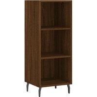 vidaXL Brown Oak Sideboard - Industrial Style, Ample Storage Space, Engineered Wood - For Living Room Use