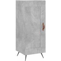 vidaXL Concrete Grey Sideboard - Stylish Modern Engineered Wood Storage Cabinet with Metal legs for Living room