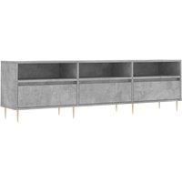 vidaXL TV Cabinet in Concrete Grey - Engineered Wood and Iron Constructed Cabinet with Spacious Compartments for Living Room or Bedroom, 150x30x44.5 cm