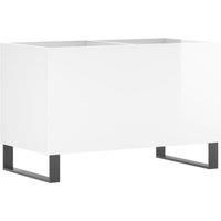 Record Cabinet High Gloss White 74.5x38x48 cm Engineered Wood vidaXL