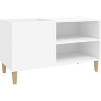 Record Cabinet Vinyl Storage Sideboard White Engineered Wood vidaXL