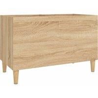 vidaXL Record Cabinet Player Stand Sideboard - Multifunctional Vinyl Record Storage in Sonoma Oak Engineered Wood