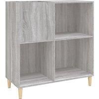 Record Cabinet Grey Sonoma 84.5x38x89 cm Engineered Wood
