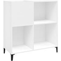 Record Cabinet Player Stand Sideboard White Engineered Wood vidaXL
