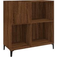 Record Cabinet Player Stand Sideboard Brown Oak Engineered Wood vidaXL