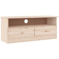 TV Cabinet Wooden TV Unit TV Stand with Drawers ALTA Solid Wood Pine vidaXL