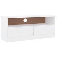 TV Cabinet Wooden TV Unit TV Stand with Drawers ALTA Solid Wood Pine vidaXL