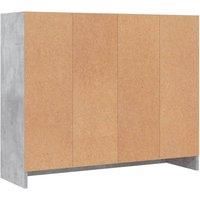 vidaXL Concrete Grey Sideboard: Engineered Wood Storage Cabinet with Ample Space, Perfect for Living Room or Office
