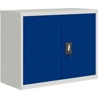 vidaXL File Cabinet Light Grey and Blue 90x40x70 cm Steel