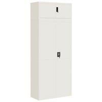 Vidaxl File Cabinet White 90X40X220 Cm Steel