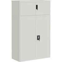 Vidaxl File Cabinet Light Grey 90X40X145 Cm Steel