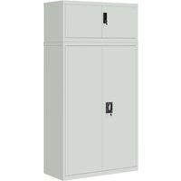 vidaXL File Cabinet Light Grey 90x40x180 cm Steel