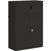 vidaXL File Cabinet Black 90x40x130 cm Steel