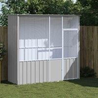 vidaXL Bird Cage Grey 215x78x200cm Galvanised Steel