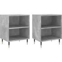 Bedside Cabinets 2 pcs Smoked Oak 40x30x50 cm Engineered Wood vidaXL