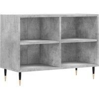 vidaXL TV Cabinet in Concrete Grey - Stylish Design, Engineered Wood, 4 Compartments, Iron Legs - suitable for Living Room and Bedroom