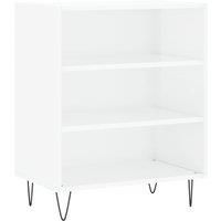 vidaXL Sideboard with Iron Legs - High Gloss White Engineered Wood, Home Storage and Display Solution for Living Room or Bedroom