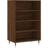 vidaXL Highboard in Brown Oak - Modern Styled Engineered Wood Storage Cabinet with Ample Shelving and Display Functionality